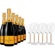 Carregar imatge al visor de la galeria, Veuve Cliquot amb 6 copes Regal