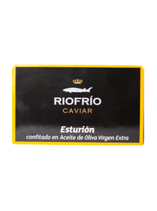 Esturió "Riofrío Caviar" confitat en oli d'oliva verge exrtra
